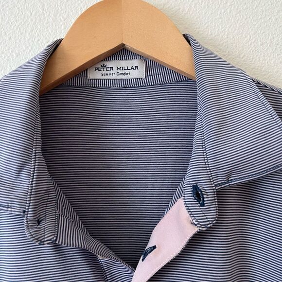 TAYLORMADE | PETER MILLAR Clef Performance Jersey Polo Men size Large - Picture 3 of 7